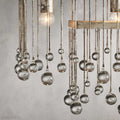 Aubrey Crystal Ball Rectangular Chandelier 47'' 60''-Momo Lighting