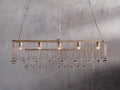 Aubrey Crystal Ball Rectangular Chandelier 47'' 60''-Momo Lighting