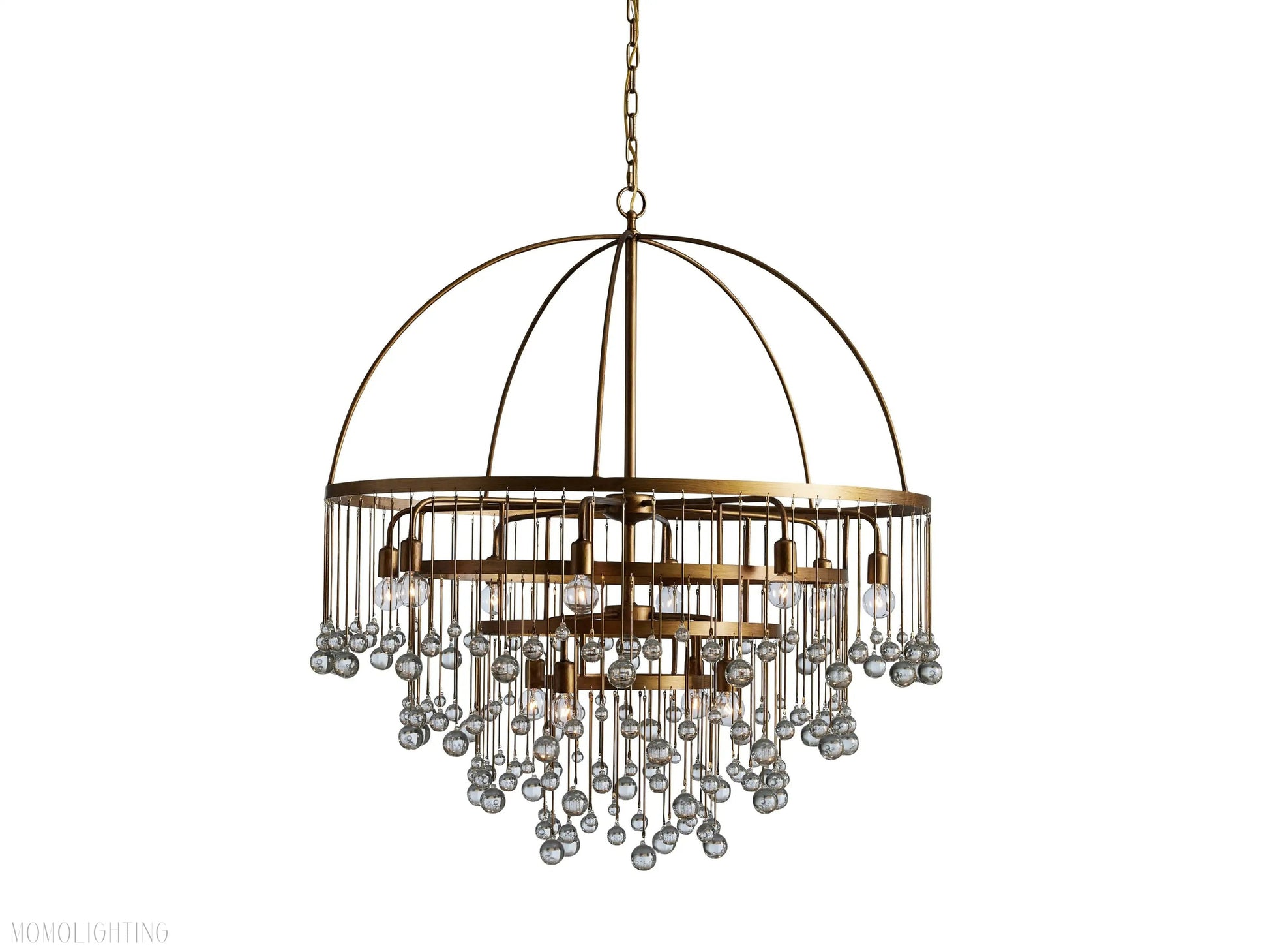 Aubrey Modern Crystal Ball 4 Tier Chandelier-Momo Lighting