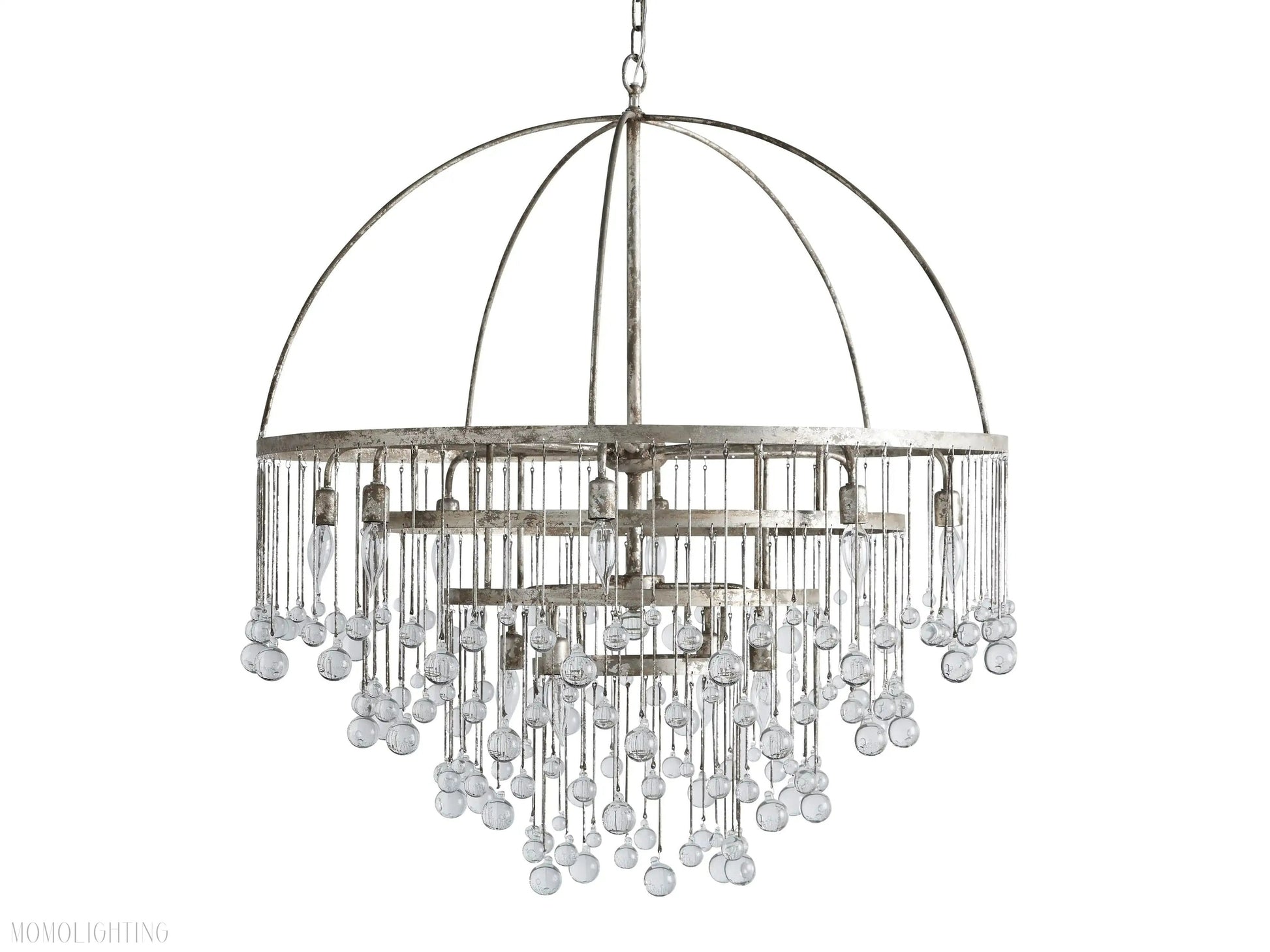 Aubrey Modern Crystal Ball 4 Tier Chandelier-Momo Lighting