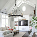 Black_Brass Dust Wagon Wheel Chandelier 12 Lights