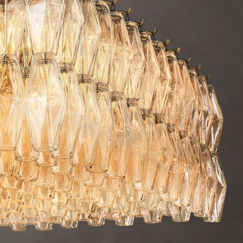 Chiaray Clear Glass Rectangular Chandelier 74"