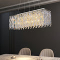 Chrome_SilverDecorativeMultiPiecesK9CrystalRectangleChandelierForLongDiningTableRoundPendantLightFixtureForLivingL35.4