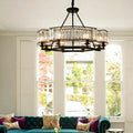 Decorative 6-Light Crystal Ceiling Chandelier D23.6