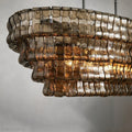 Ghiaccio Art Glass Oval Chandelier 54