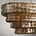 Ghiaccio Art Glass Oval Chandelier 54
