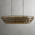 Ghiaccio Art Glass Oval Chandelier 54