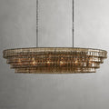 Ghiaccio Art Glass Oval Chandelier 54