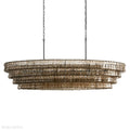 Ghiaccio Art Glass Oval Chandelier 54