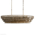 Ghiaccio Art Glass Oval Chandelier 54