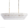 Ghiaccio Art Glass Oval Chandelier 54