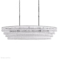 Ghiaccio Art Glass Oval Chandelier 54