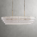 Ghiaccio Art Glass Oval Chandelier 54