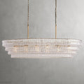 Ghiaccio Art Glass Oval Chandelier 54