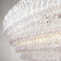 Ghiaccio Art Glass Oval Chandelier 54