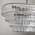 Ghiaccio Art Glass Oval Chandelier 54