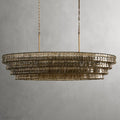Ghiaccio Art Glass Oval Chandelier 54
