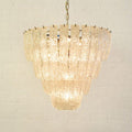 Luxe Light and Home Gloria Chandelier with Brazilian Quartz Rock Crystal Points
