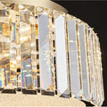 Hotel Gold Flush Mount Ceiling Lighting Fixture Round Crystal Chandelier D19.7