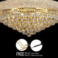Gold Luxury Empire Foyer K9 Crystal Chandelier D19.7