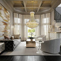 Gold Luxury Empire Foyer K9 Crystal Chandelier D23.6