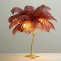 Modern Designer Ostrich Feather Table Lamp H31.5