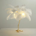 Modern Designer Ostrich Feather Table Lamp H31.5