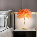 Modern Designer Ostrich Feather Table Lamp H31.5