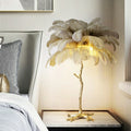 Modern Designer Ostrich Feather Table Lamp H31.5