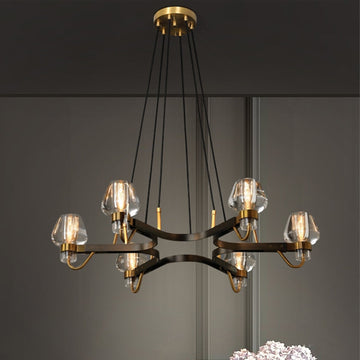 Brass,post-modern,industrial style, bulb, light luxury, 6 heads, glass, 8 heads,chandeliers, branch, pendants, ValleyLamps, living room. bedroom, dining room, light,