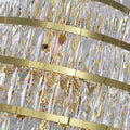 Honeycomb Shaped Ceiling Chandelier Extra Large Crystal Light Fixture For Foyer Staircase/ Entryway In Gold Finish