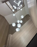 Oversized Nordic Art Round Air Bubbles Chandelier for Staircases