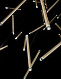 Modern Italian Creative Art Sticks Ceiling Chandelier for Living Room/Staircase/Hotel Lobby， round ,rectangle, extra large , oversized, sticks, acrylic, adjustable, foyer, duplex