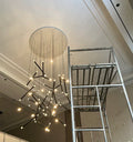 Modern Italian Creative Art Sticks Ceiling Chandelier for Living Room/Staircase/Hotel Lobby， round ,rectangle, extra large , oversized, sticks, acrylic, adjustable, foyer, duplex
