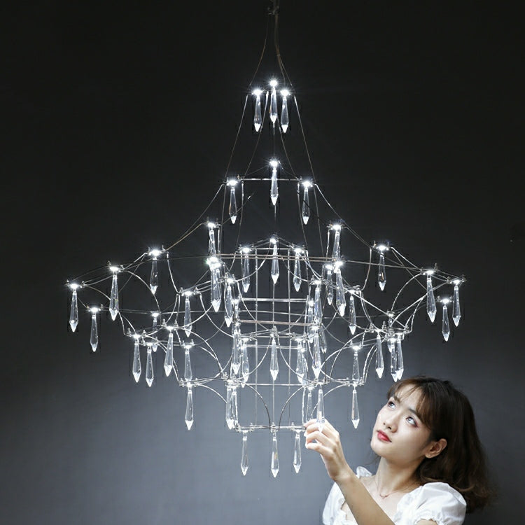 Romantic Event Art Decor K9 Crystal Pendant Light D31.5"