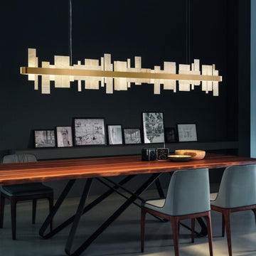 Acrocs Straight Modern Brass Chandeliers 4 Sizes