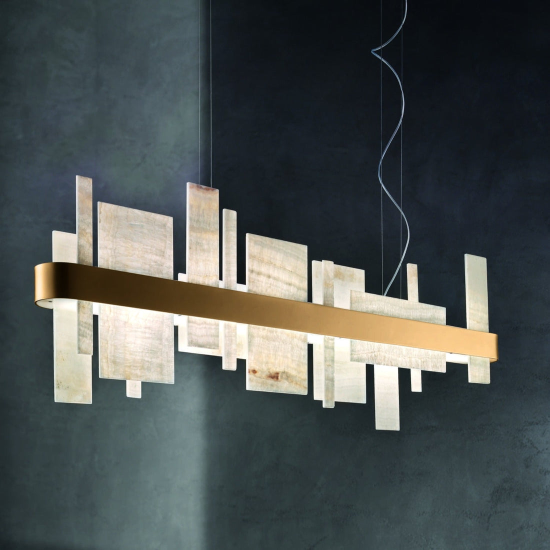 Acrocs Straight Modern Brass Chandeliers 4 Sizes