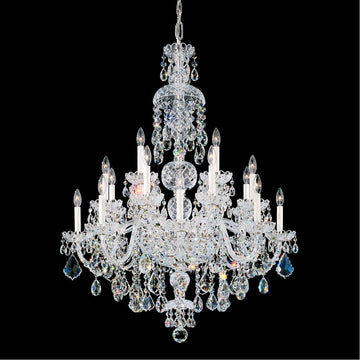 Oldie 25-light crystal chandelier 35"