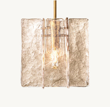LOTTICE SMOKE GLASS PENDANT 13''H