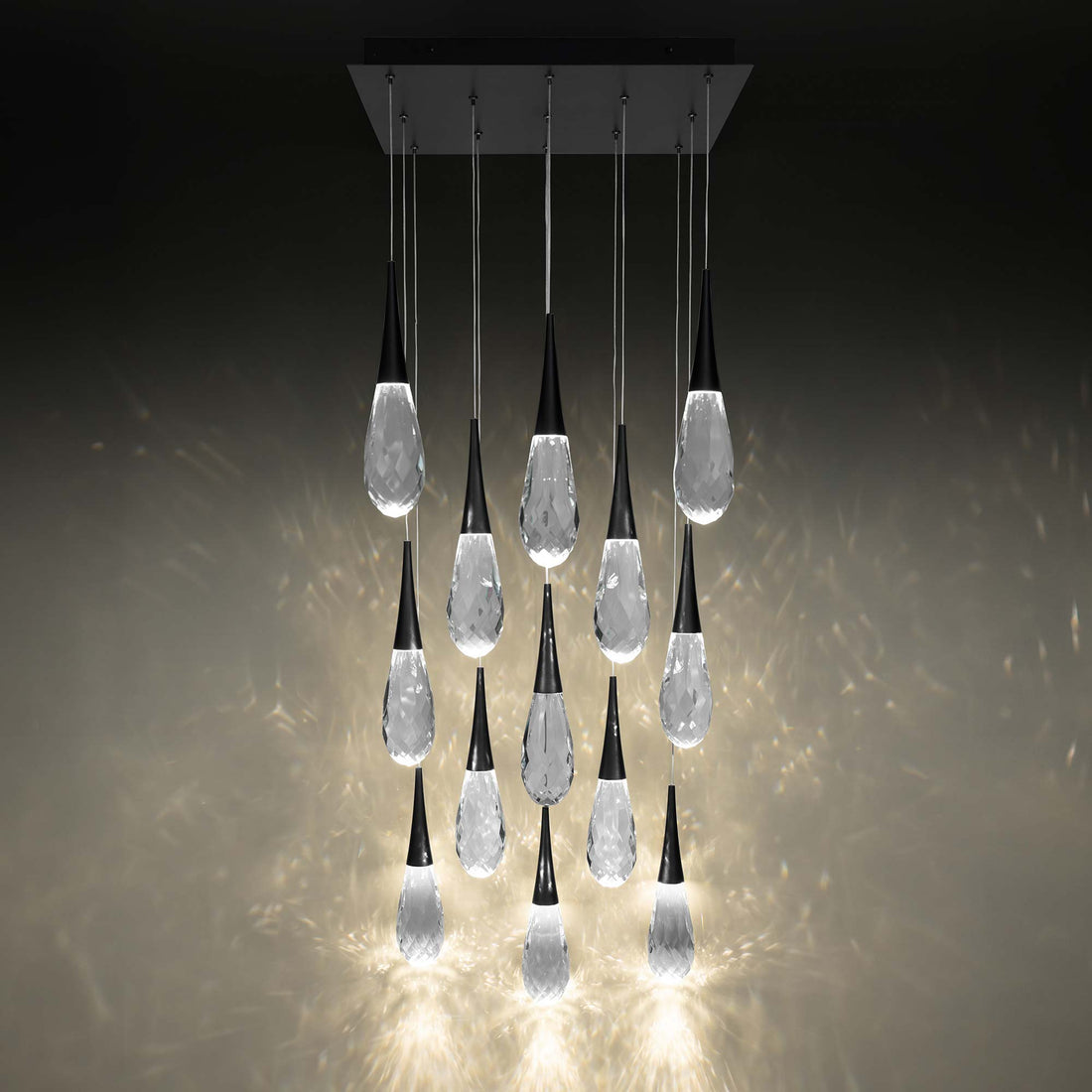 Hibiscus Square LED Multi Pendant Light.