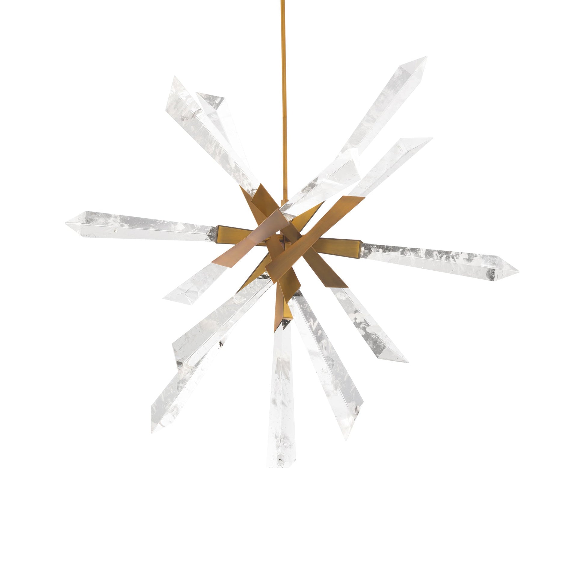 Solitude LED Pendant Light in Aged Brass (Small).
