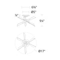 Solitude LED Semi Flush Mount Ceiling Light - line drawing.